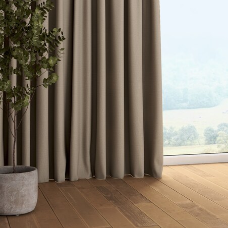 Zasłona na taśmie marszczącej 1 szt. 130x260 beżowy strukturalny