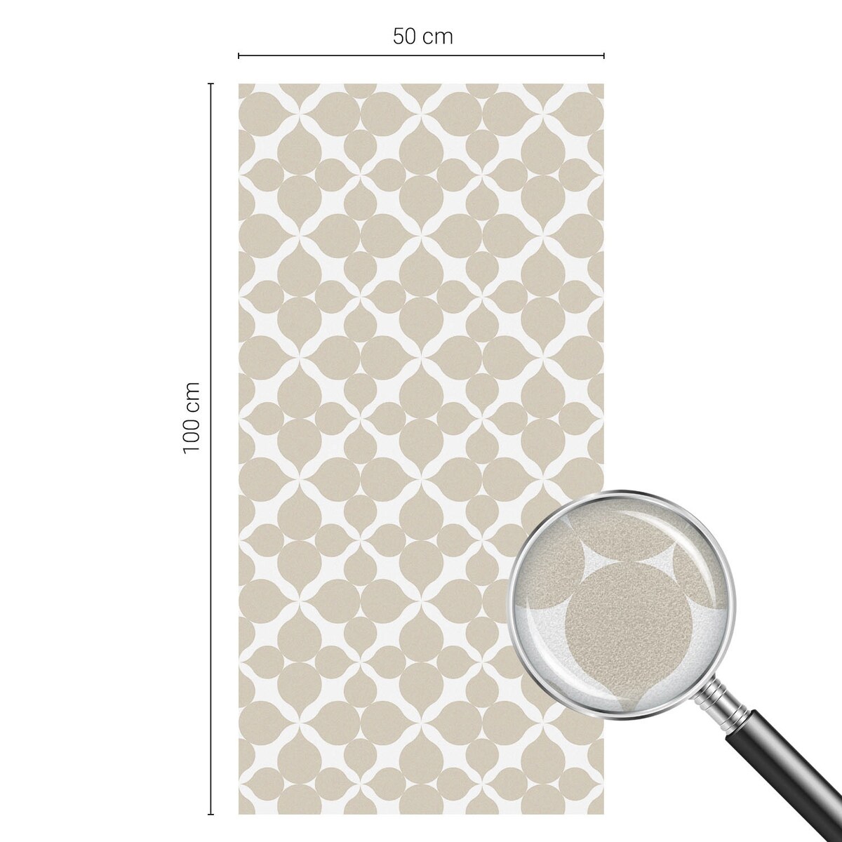 Naklejka okienna chroniąca prywatność - Abstrakcyjna harmonia geometria nowoczesna - 50x100 cm