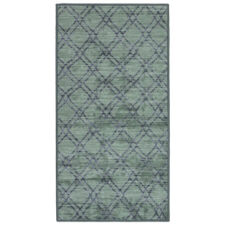Chodnik Antypoślizgowy Vita 80x150 cm Romby Zielony