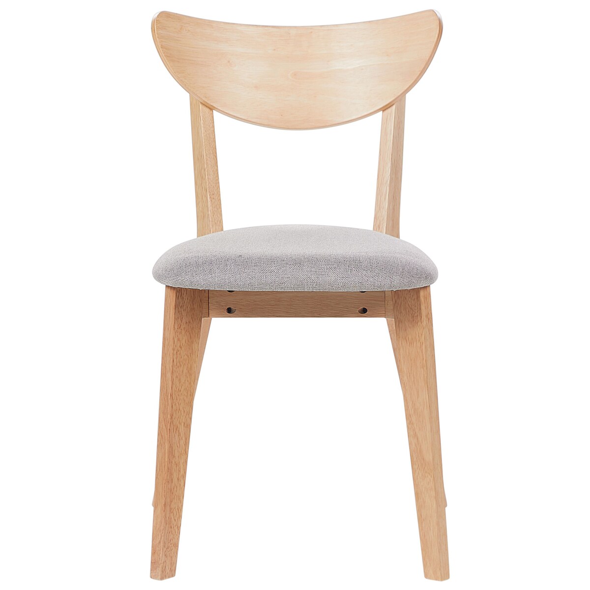 Zestaw 2 krzeseł do jadalni ERIE Drewno Jasnobrązowy