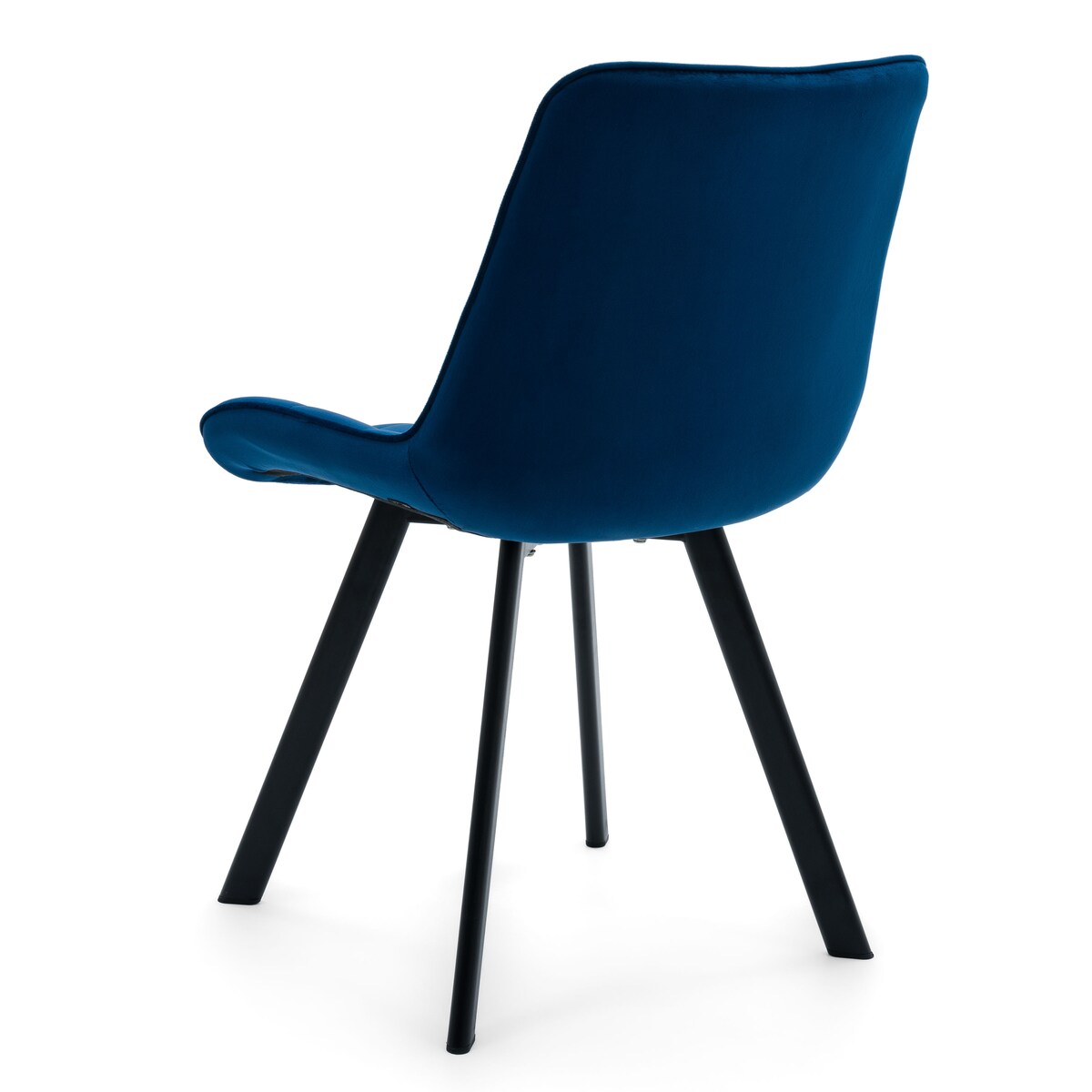 KRZESŁO TAPICEROWANE WELUROWE DO SALONU JADALNI GLAMOUR GRANATOWE TORI