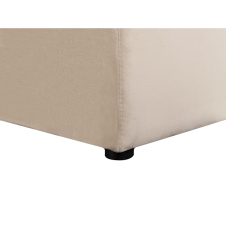 Łóżko wodne welurowe z ławką 160 x 200 cm beżowe NOYERS