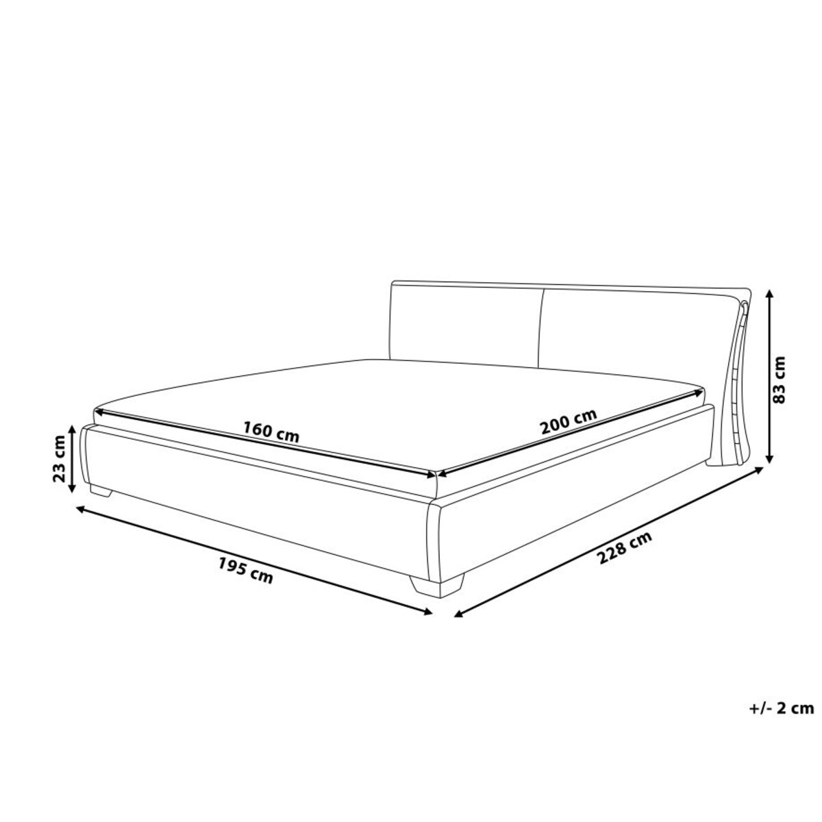 Łóżko tapicerowane 160 x 200 cm szare PARIS
