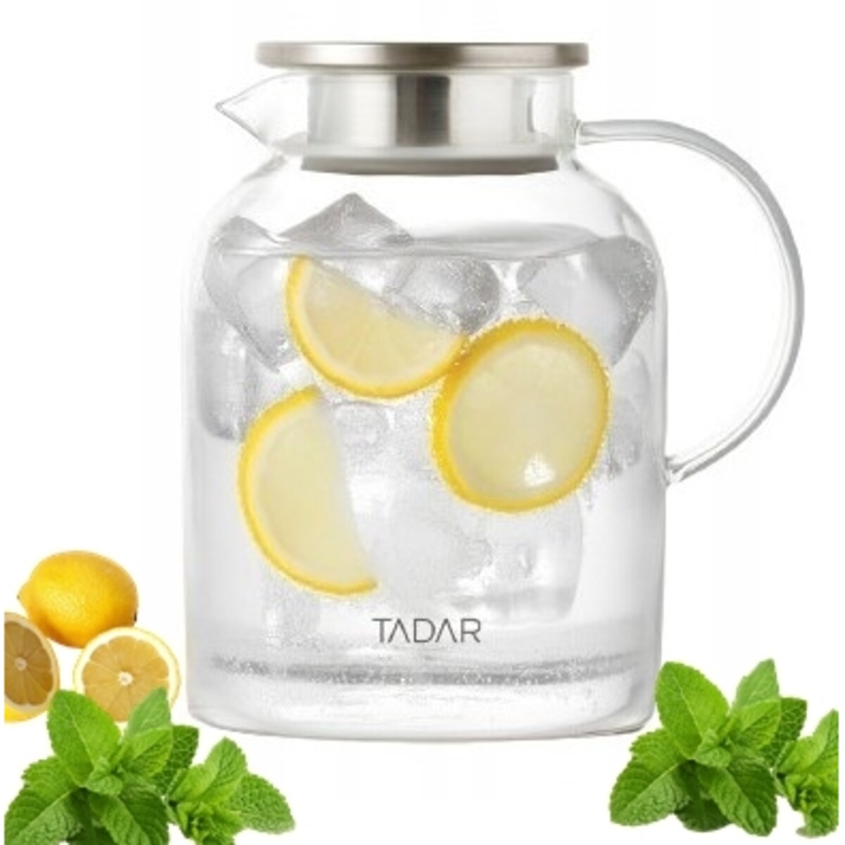 Dzbanek SZKLANY do herbaty borokrzemowy 1,2 L na napoje soki kompot zioła