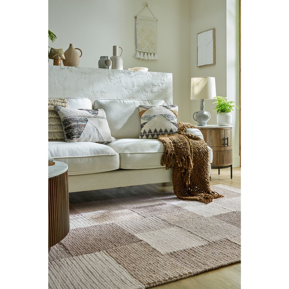 Dywan Wełniany Patchwork Minerals Natural 160x230