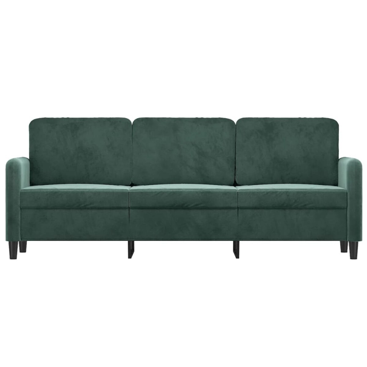 vidaXL Sofa 3-osobowa, ciemnozielony, 180 cm, obita aksamitem