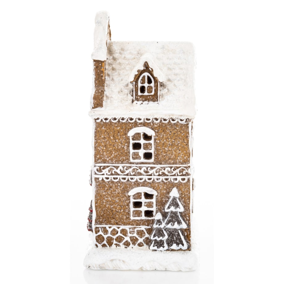 Domek kamienica LED pastelowy 20,5x12x9 cm