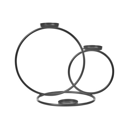 Świecznik metalowy 33 cm czarny CAKUNG