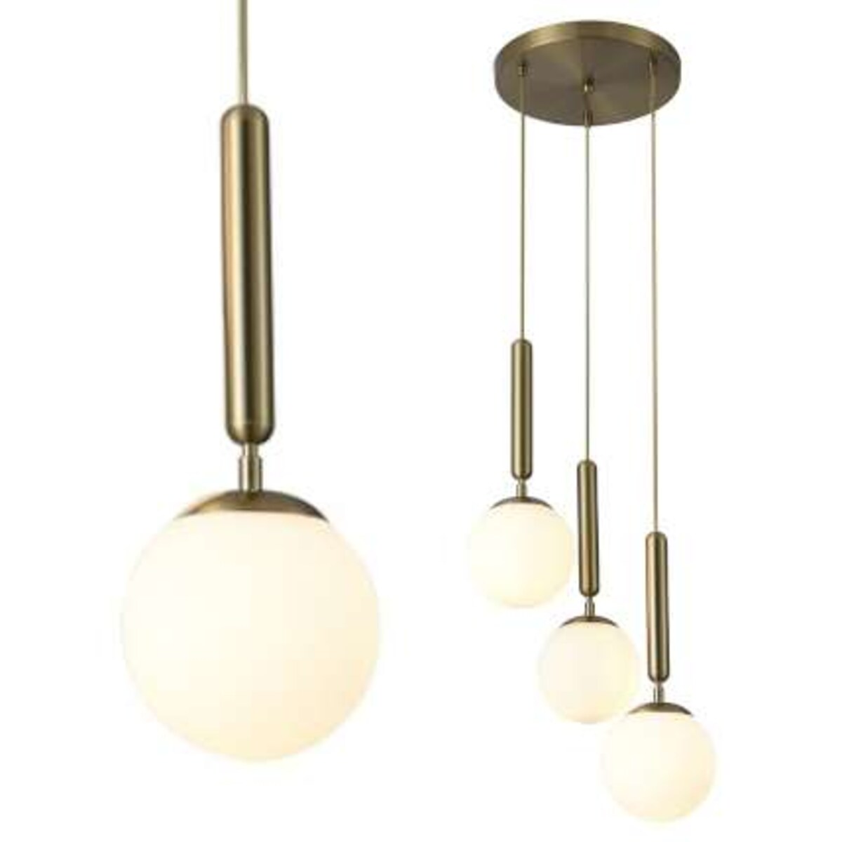 Wisząca LAMPA modernistyczna DIVINA 5353 Rabalux szklana OPRAWA kaskada ZWIS kule balls złote białe