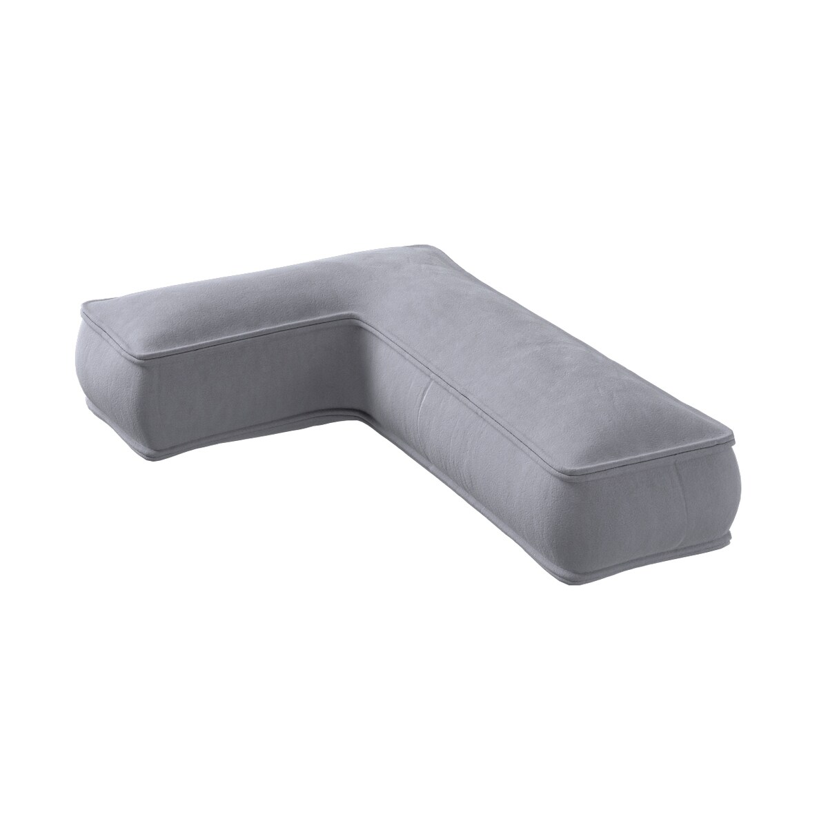 Poduszka literka L, srebrzysty szary, 35x40cm, Posh Velvet