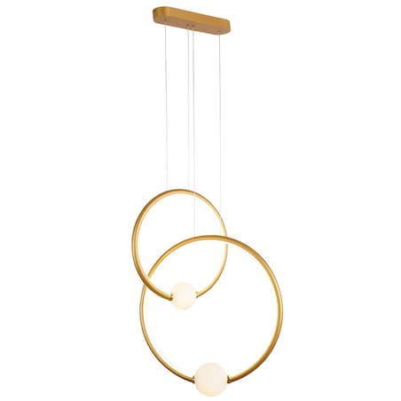 LAMPA wisząca LOZANNA PND-20112035-2B-GD Italux metalowa OPRAWA pierścienie LED 44,8W 3000K zwis kule rings brąz antyczny bi