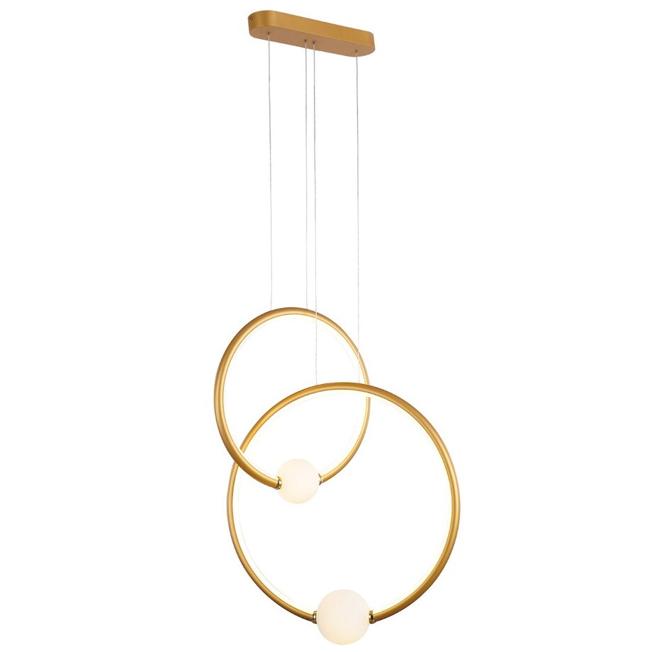 LAMPA wisząca LOZANNA PND-20112035-2B-GD Italux metalowa OPRAWA pierścienie LED 44,8W 3000K zwis kule rings brąz antyczny bi