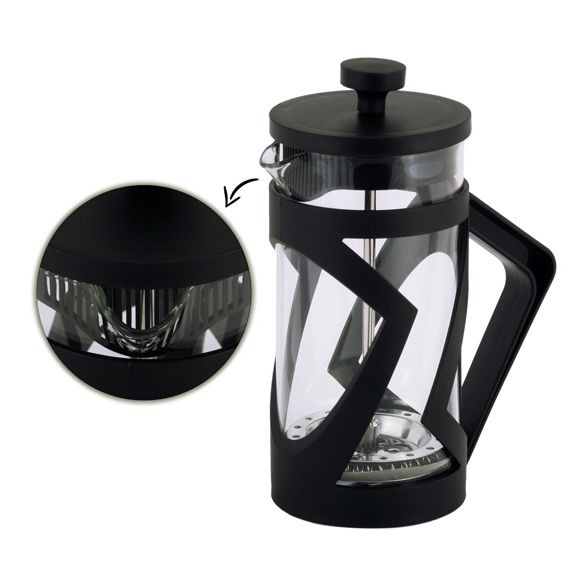 Zaparzacz szklany french press do herbaty kawy 350ml KAMILLE
