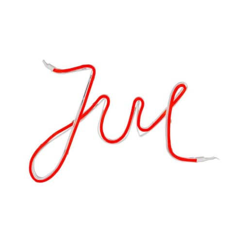 Świąteczny napis świetlny Jul dekoracja LED 6W czerwona