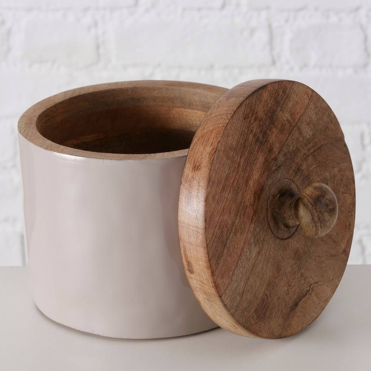 Pudełko do przechowywania Pelia, drewno mango, 2 sztuki