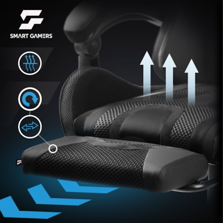 Fotel gamingowy obrotowy dla gracza podnóżek Sofotel Specter czarny