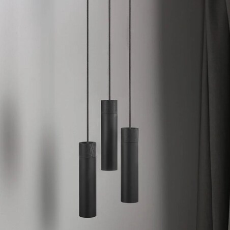 Skandynawska lampa wisząca Tilo 2010473003 Nordlux kaskada tuby czarne