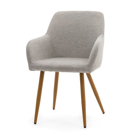 Krzesło skandynawskie szare SCANDI do salonu jadalni metalowe nogi w kolorze drewna