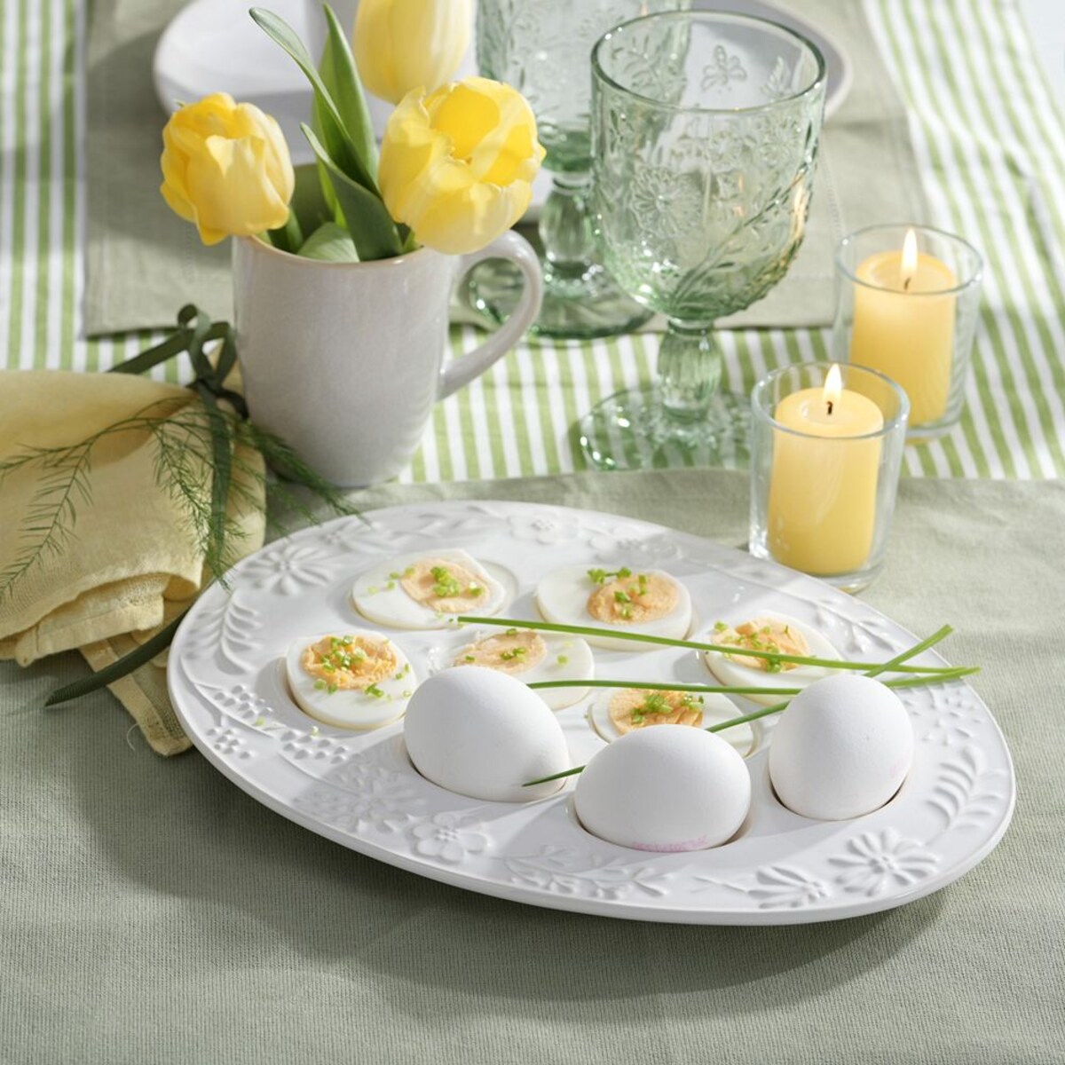 VILLA ITALIA Talerz na jajka ceramiczny 29 cm TIVOLI