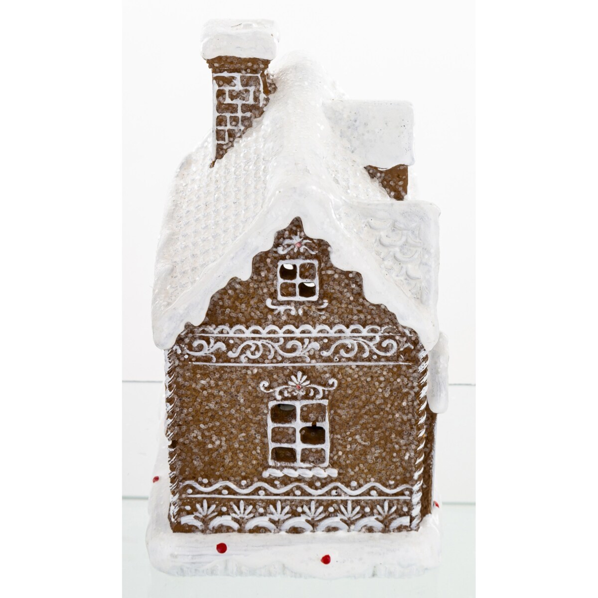 Domek z piernika lukrowany LED 15,5x12,5x6 cm CIOCCOLATO