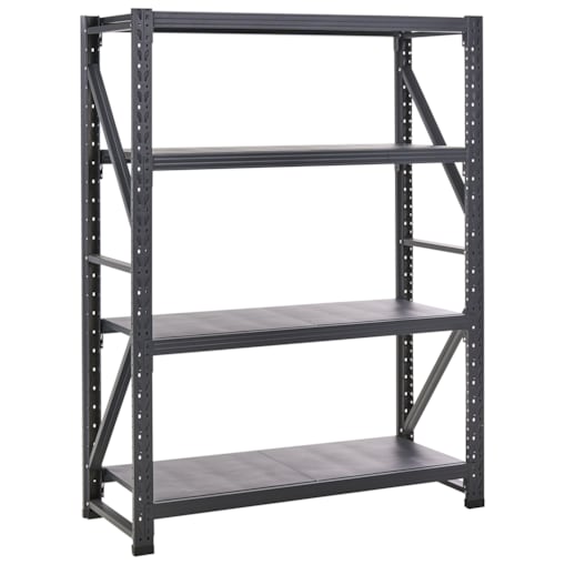 Regał magazynowy FIUGGI Metal 150 cm 60 cm Czarny