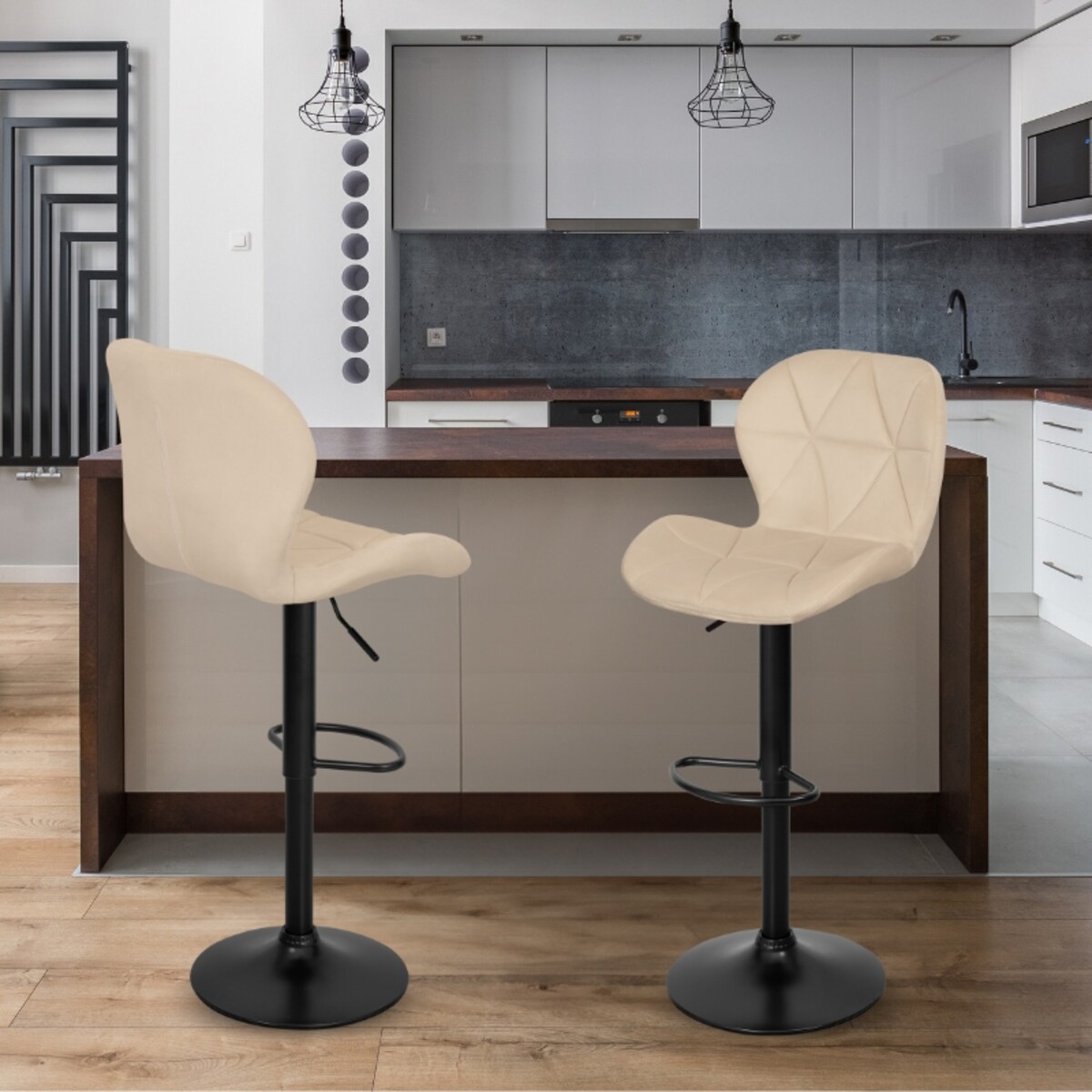 Hoker beżowy do kuchni jadalni wyspy obrotowy