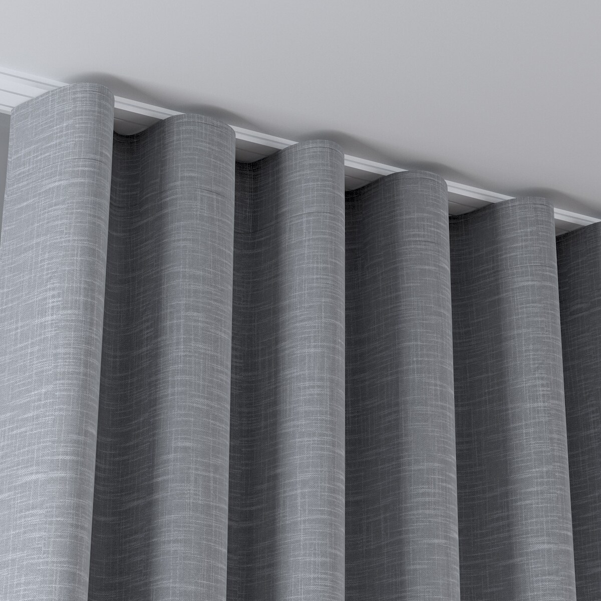 Zasłona na taśmie wave 130x260 szary