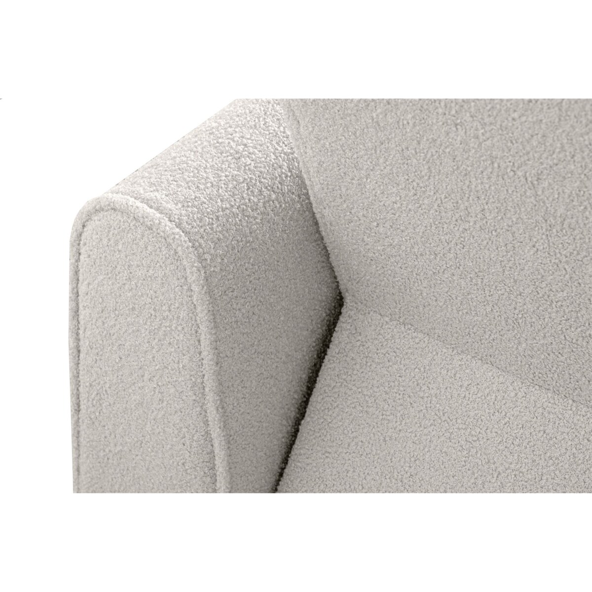 KONSIMO GUSTAVO Sofa trzyosobowa z białej tkaniny boucle