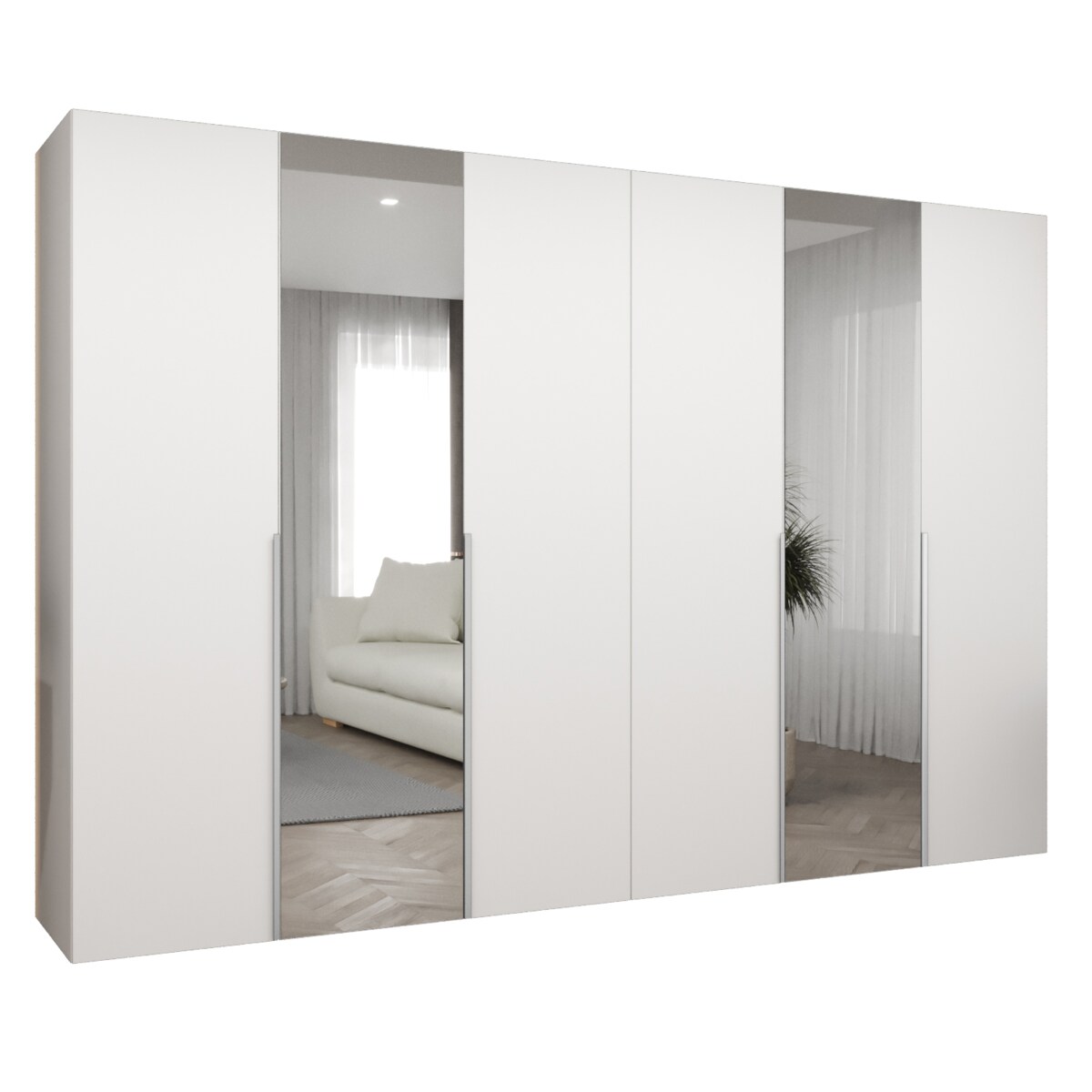 Szafa uchylna otwierana ALICANTE 2 300 wys. 202 cm Biały + u. Kaszmir