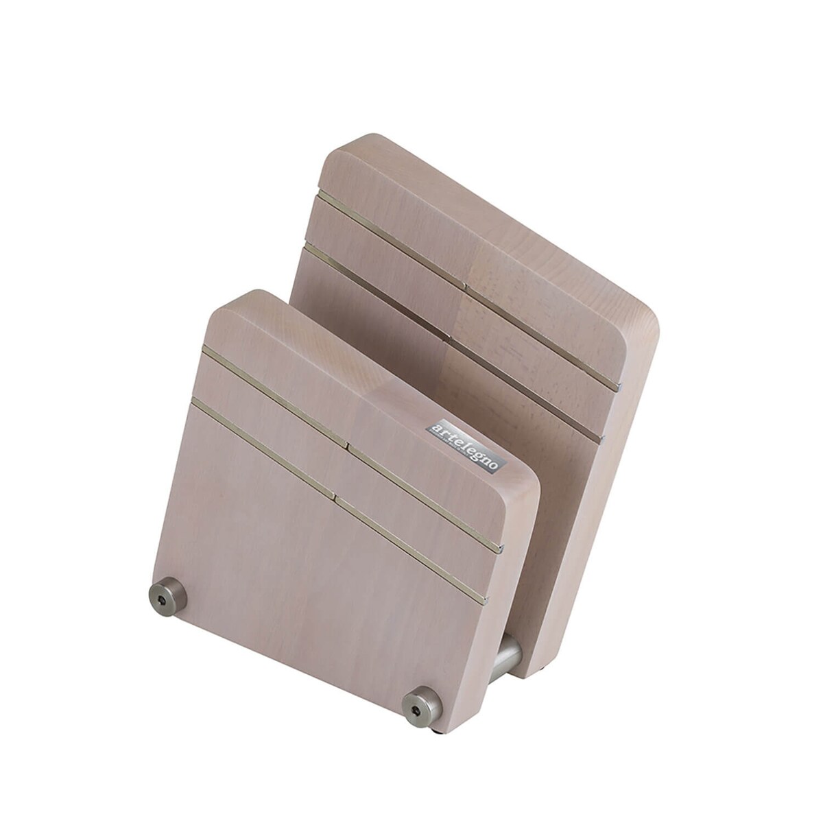 Podwójny magnetyczny blok na noże z drewna bukowego Artelegno Milano - Jasnobrązowy