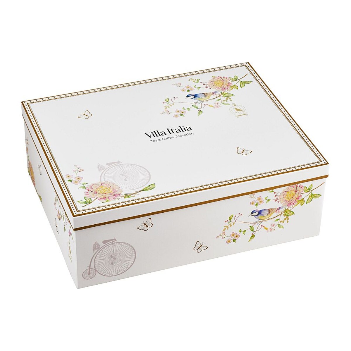 VILLA ITALIA Serwis do herbaty na 6 osób porcelanowy Zestaw prezentowy BEL FIORE