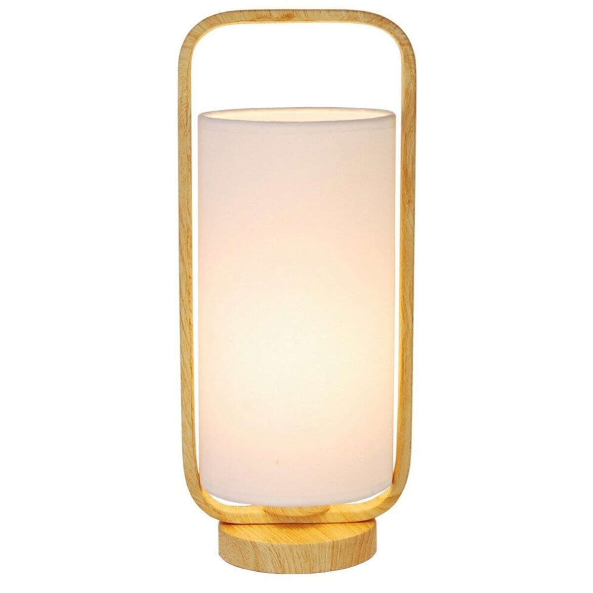 Stojąca LAMPA stołowa ISUMI 50501044 Candellux drewniana LAMPKA abażurowa kremowa drewno