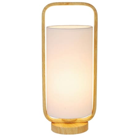 Stojąca LAMPA stołowa ISUMI 50501044 Candellux drewniana LAMPKA abażurowa kremowa drewno