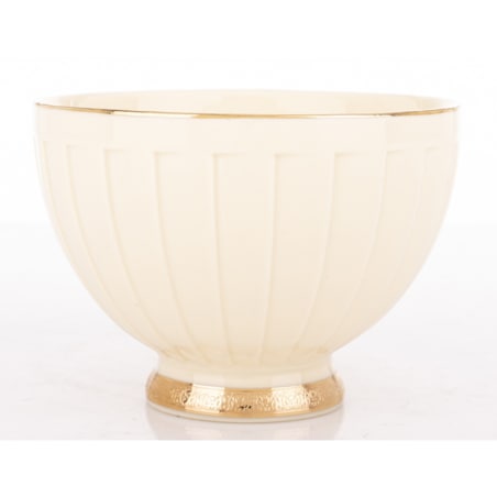 Filiżanka 7x9,5x12,5 cm 220 ml ze spodkiem Ø 16,5 cm TASSE ecru i złoty