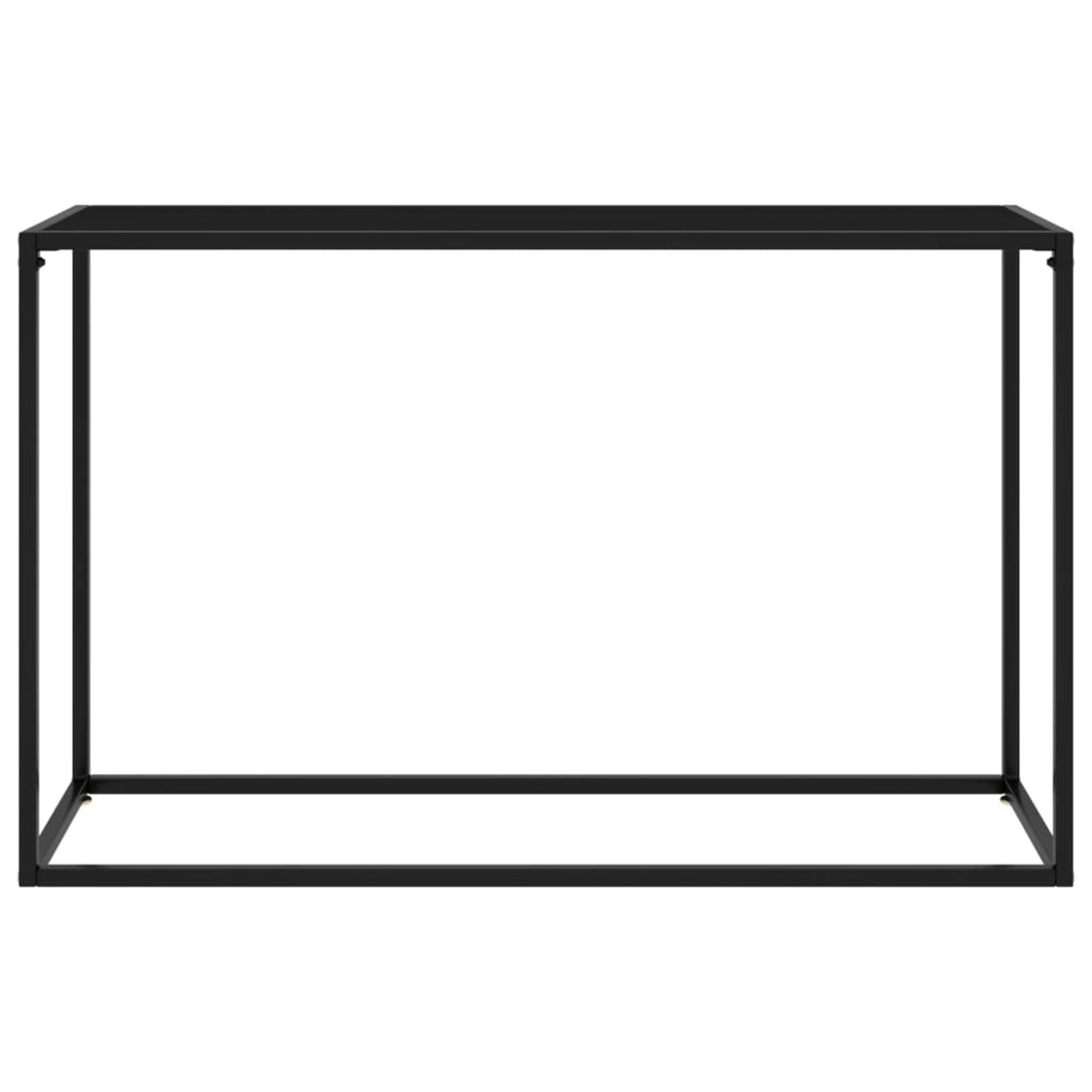 vidaXL Stolik konsolowy, czarny, 120x35x75 cm, szkło hartowane