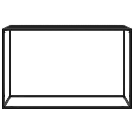 vidaXL Stolik konsolowy, czarny, 120x35x75 cm, szkło hartowane