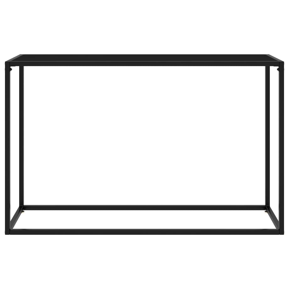 vidaXL Stolik konsolowy, czarny, 120x35x75 cm, szkło hartowane