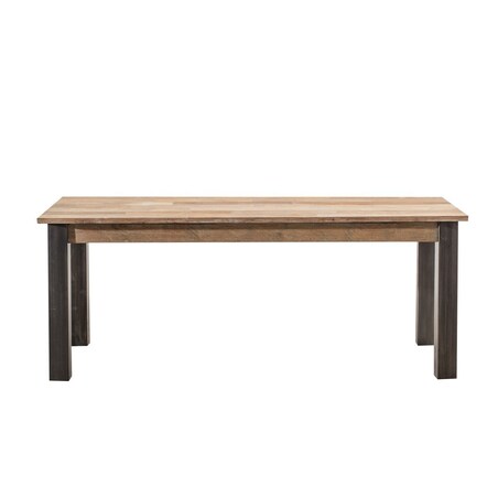 Stół rozkładany Berton 200/300x100x76 black&natural, 200 x 100 x 76 cm