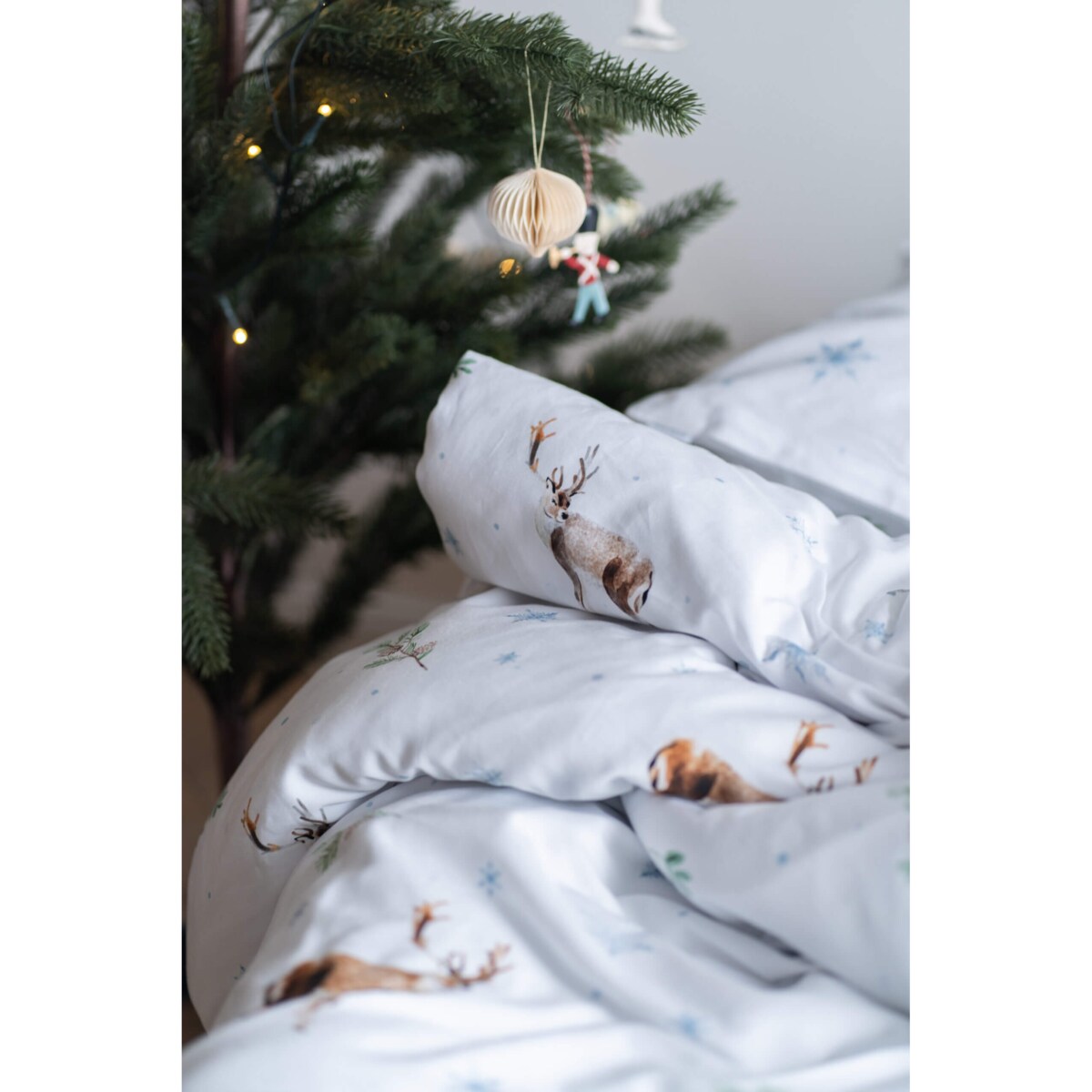 Pościel świąteczna Renifery 160/200 + 2 x 70/80 cm
