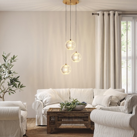 Lampa sufitowa wisząca Light Prestige Brillant złoty LED CCT 3000K/4000K/6000K (regulowana) 1 szt.