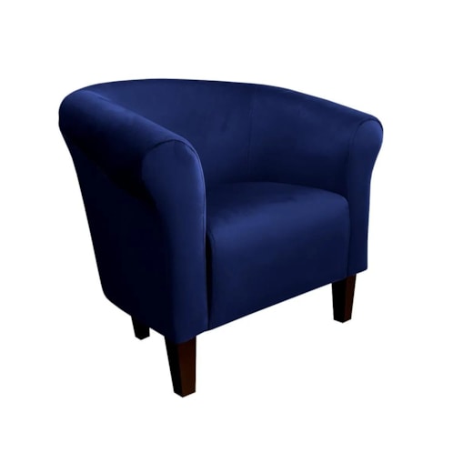 Fotel DRAWA 1 VELVET granatowy