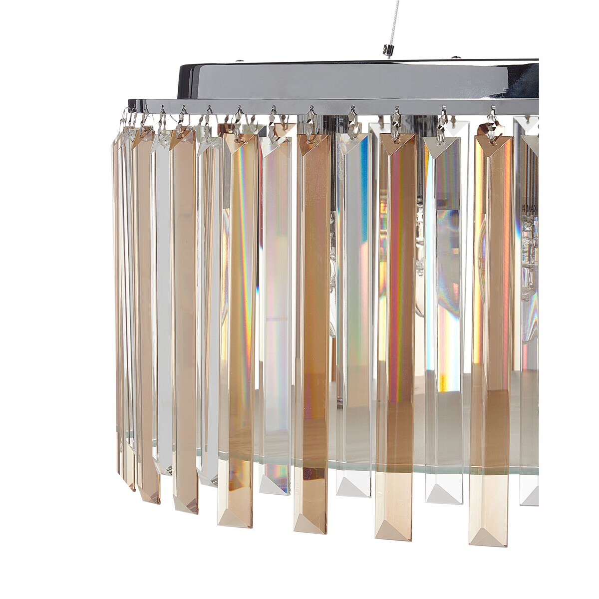 Żyrandol metalowy 5-punktowy srebrny LAMEIRA