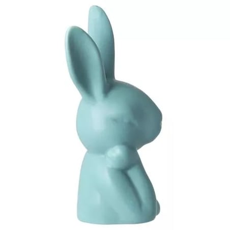 Figurka -zamyślony królik 27x15x13 cm PENSEMA zielony