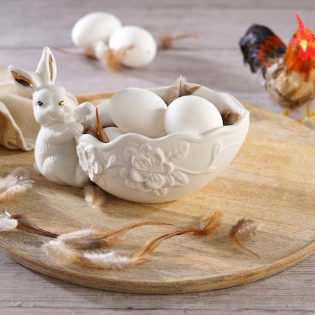 VILLA ITALIA Zajączek wielkanocny z miseczką 22 cm BUNNY