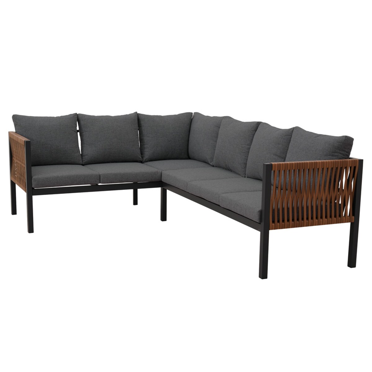 Zestaw mebli ogrodowych, jadalnianych Texas z narożnikiem szary