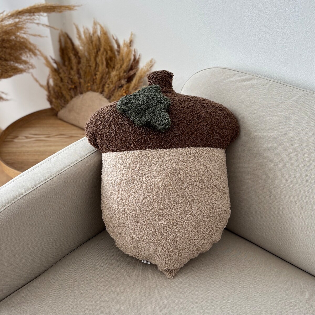 Poduszka jesienna Żołądź boucle