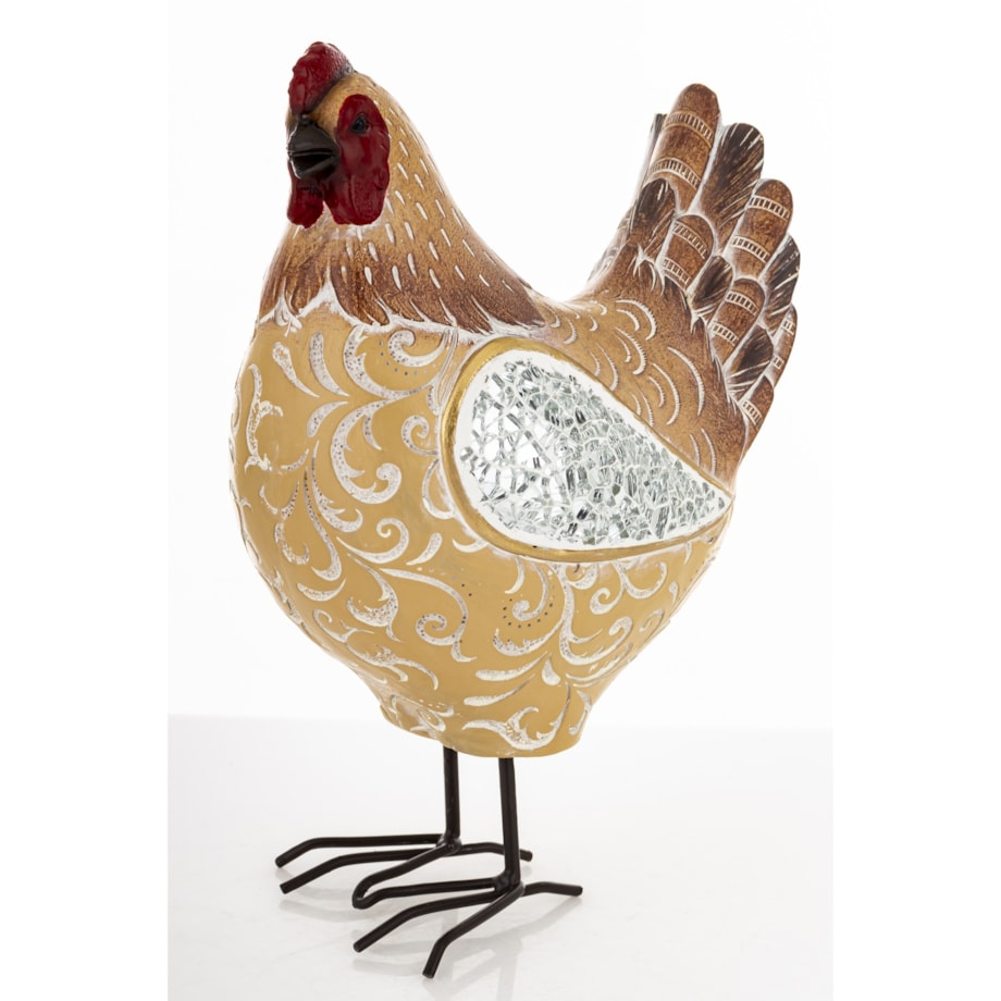 Dekoracja - brązowa kura 22,5x10x15,5 cm TOA medium