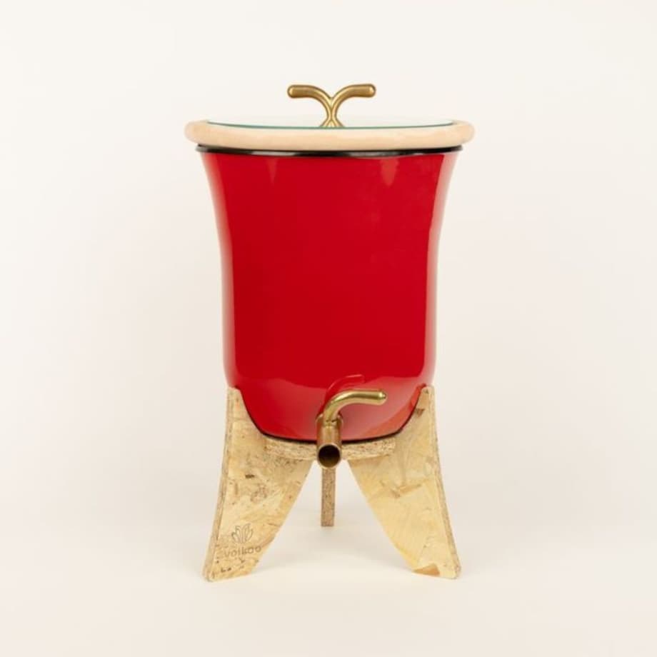Francuski ceramiczny filtr do wody Volkao Le Magma – czerwony