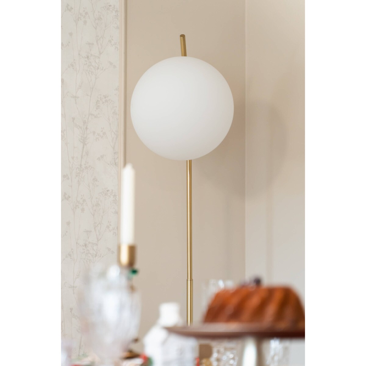Lampa podłogowa w formie kuli GLAMY, wys. 179 cm