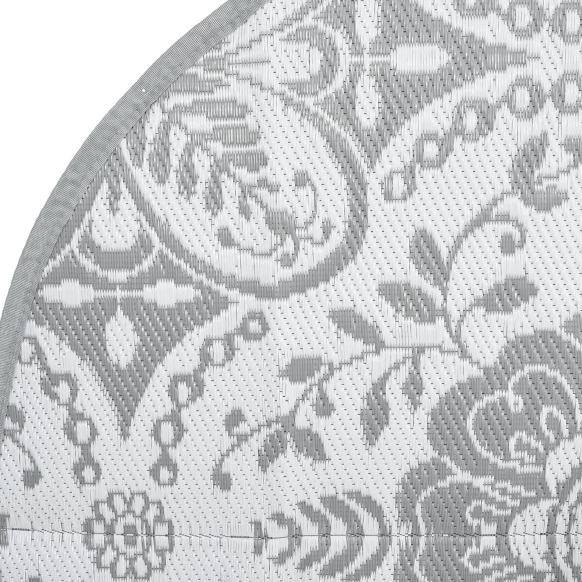 vidaXL Dywan na zewnątrz, ARAKIL jasnoszary, Ø200 cm, PP